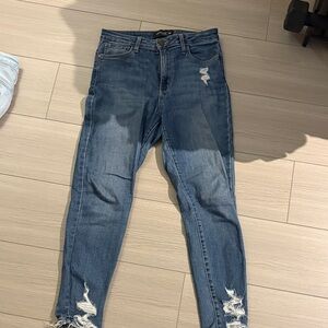 Just Black Distressed Denim Skinny Jeans